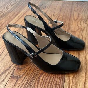Women’s black block heels